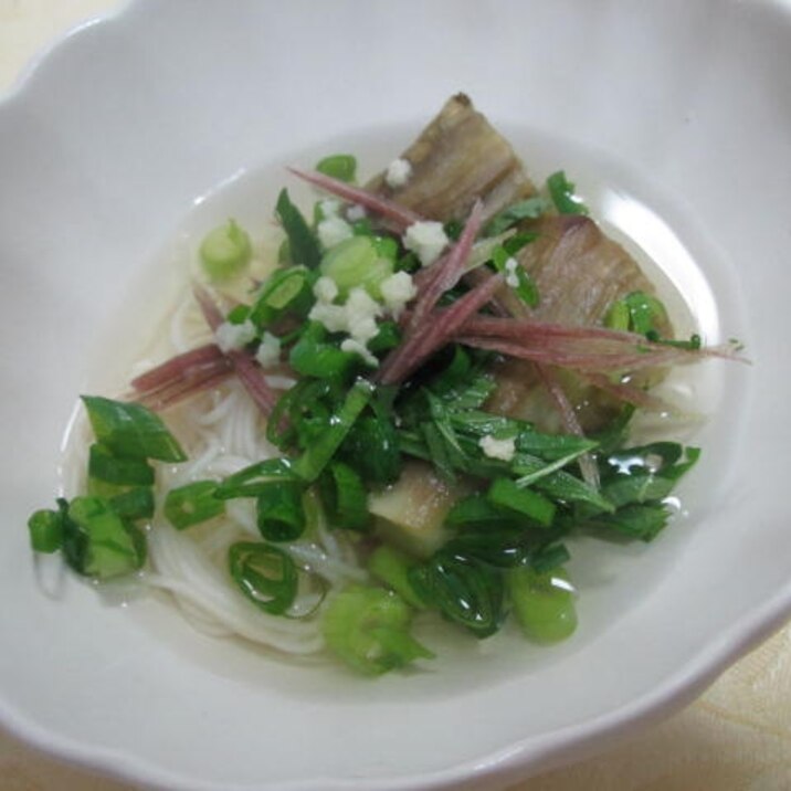 茄子と素麺の冷やし鉢